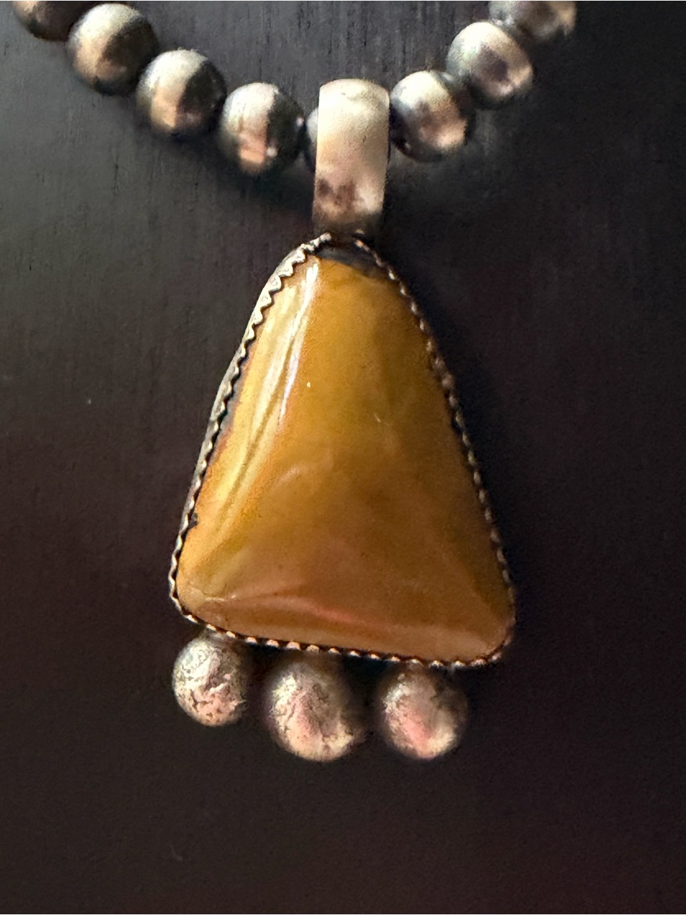 Native American Made Latana Pinto Black Jack Pendant Necklace - Women Jewelry